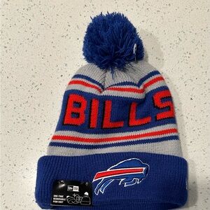 New Era Blue and Gray Buffalo Bills Pom Hat